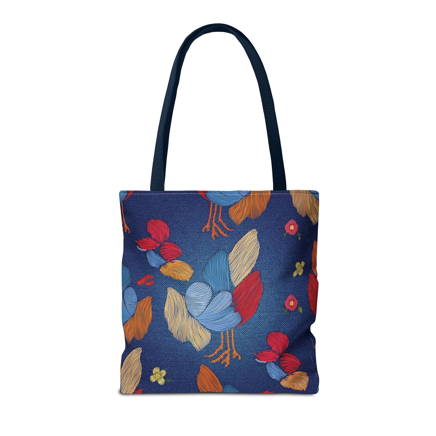 Denim Fabric Imitation Print Unisex Canvas Bag Poly Spun 3 Sizes Tote Bag 194-2