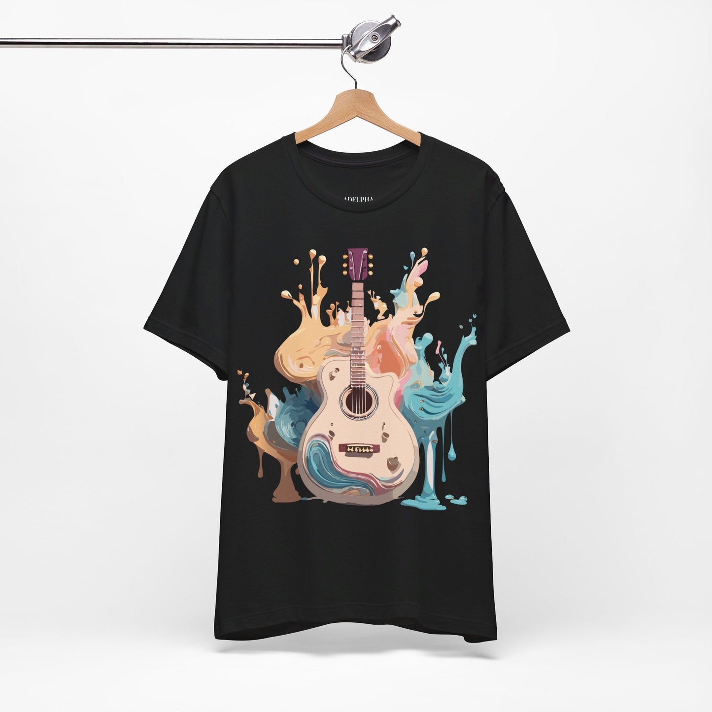 Music Graphic Unisex 100 Cotton Vintage Art with Musical Elements Tee 67