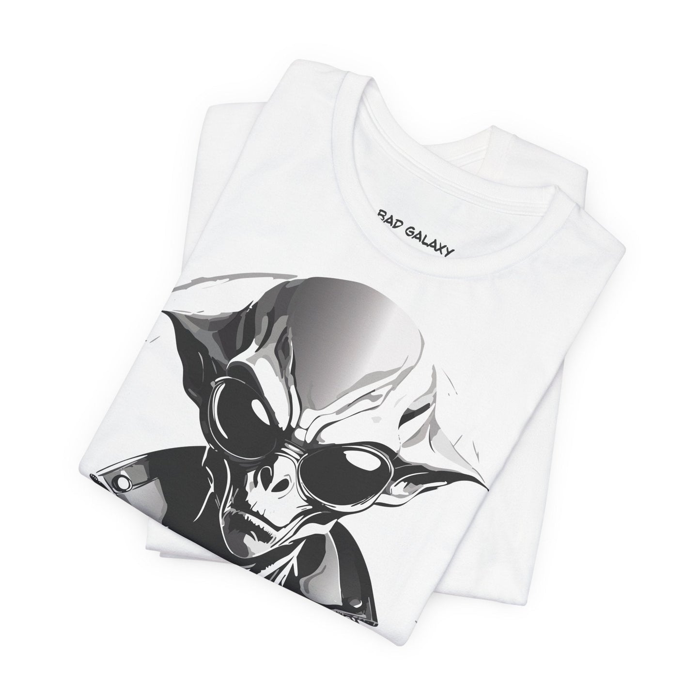 Tee Shirt With Alien From Bad Galaxy 100 Cotton Made In USA Eco Friendly Ink Graphic Edition