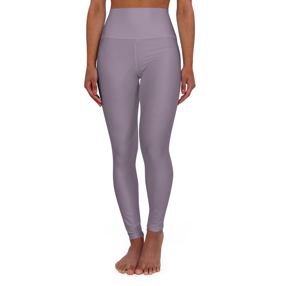 Dusty Purple Color High-Waist Yoga Leggings Women's Seamless Poly-Span Stretchy Pants XS-2XL