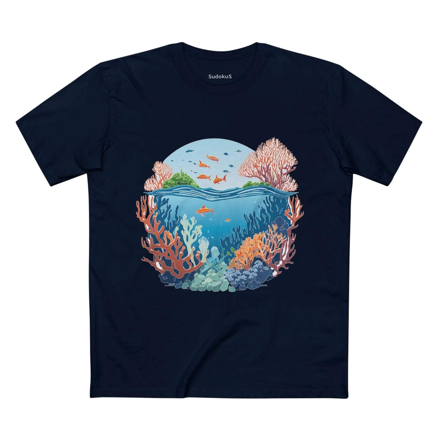 Ocean Coast Graphic Unisex 100 Cotton Staple Tee 2
