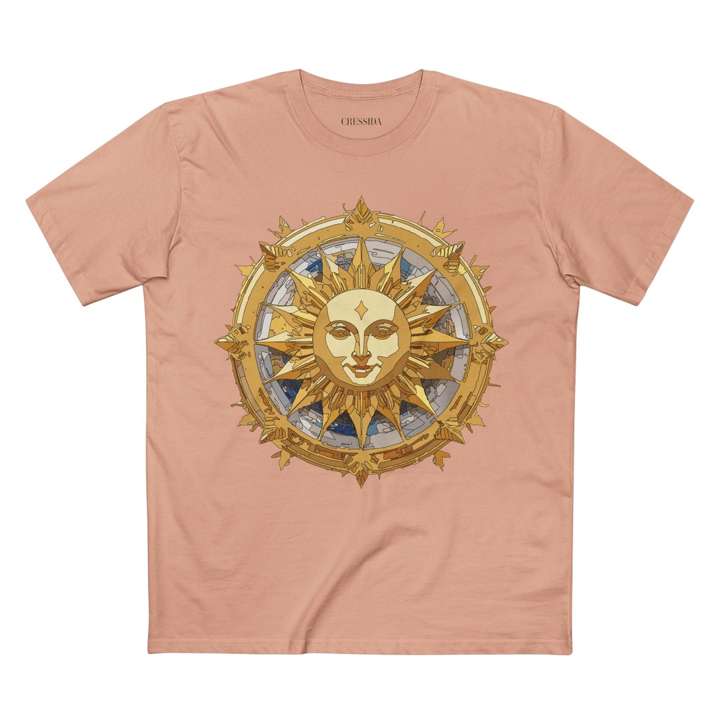 Gold Sun Graphic Unisex 100 Cotton T-Shirt with Golden Art Design 20