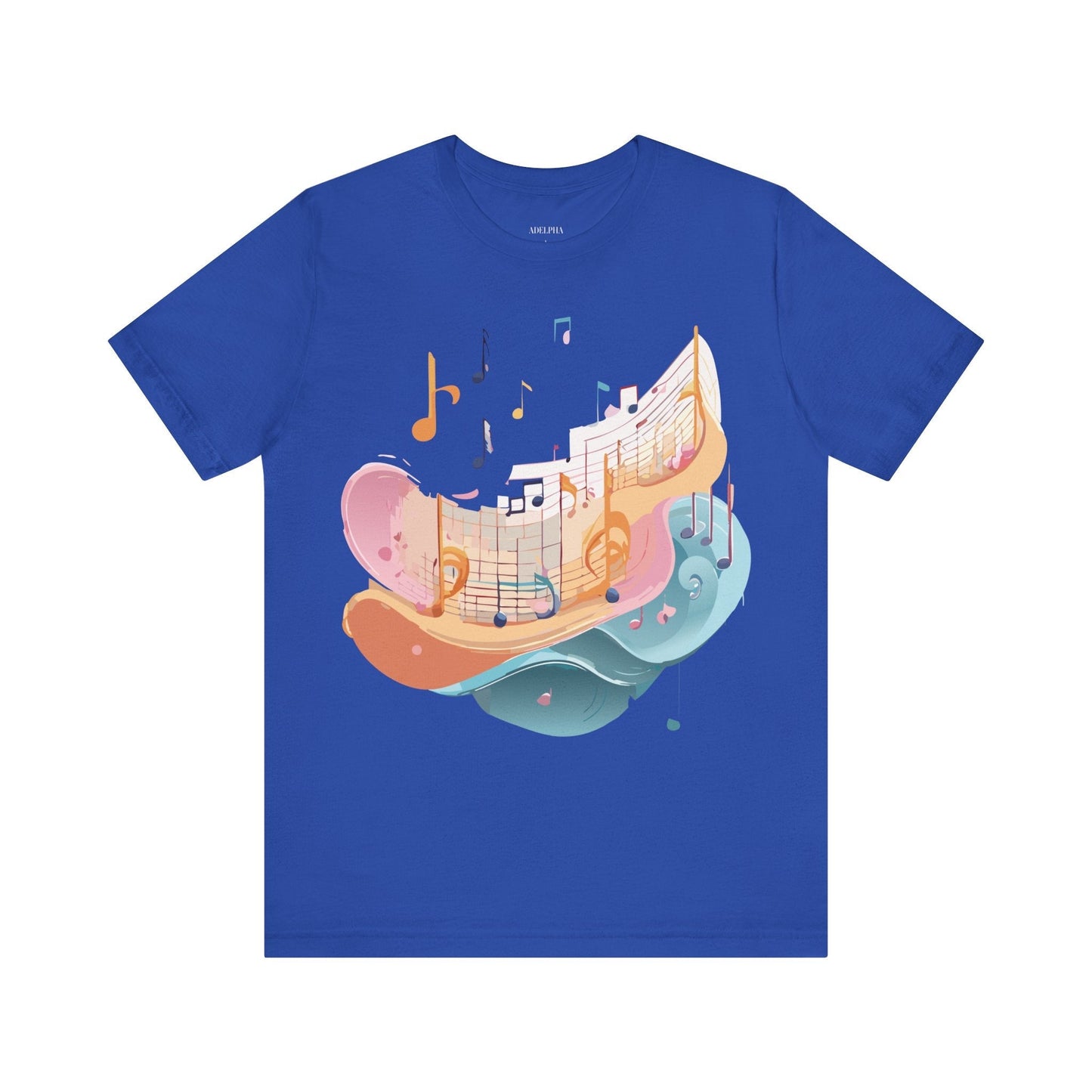 Music Graphic Unisex 100 Cotton Vintage Art with Musical Elements Tee 27