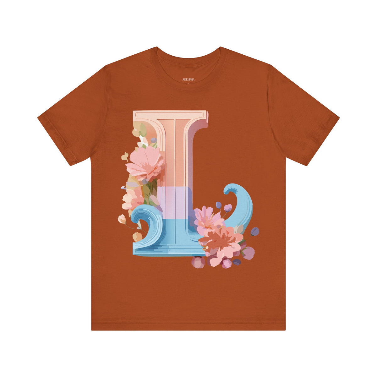 Letter L Graphic Unisex Cotton Bella+Canvas Tee with Art Letter Design