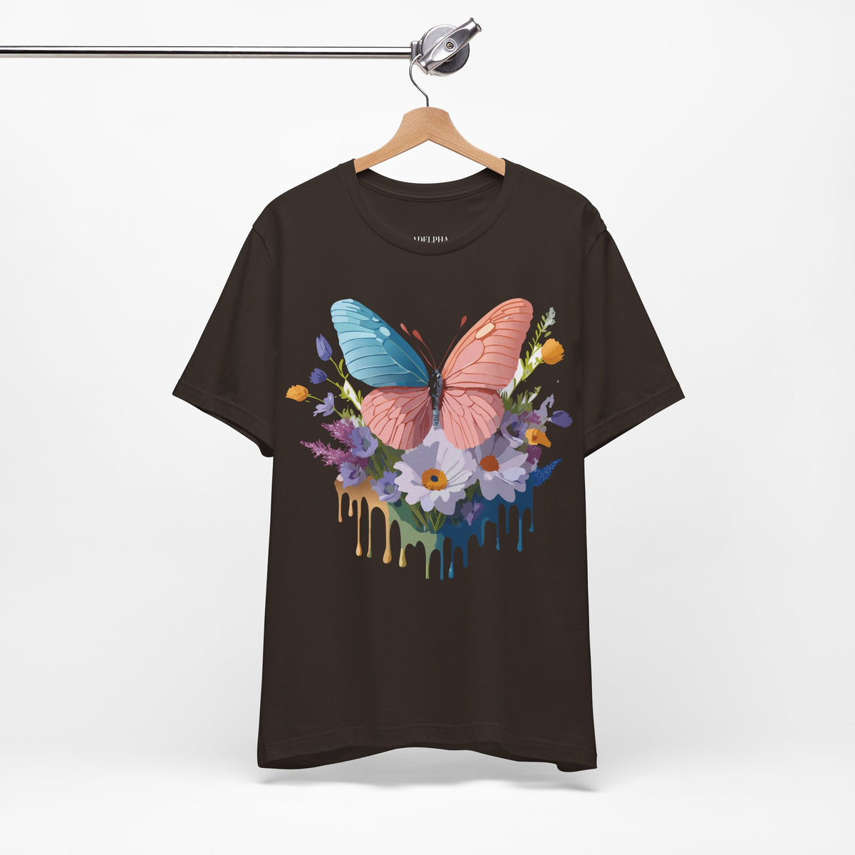 Butterfly Graphic Unisex Cotton Bella+Canvas Tee with Art Design n56
