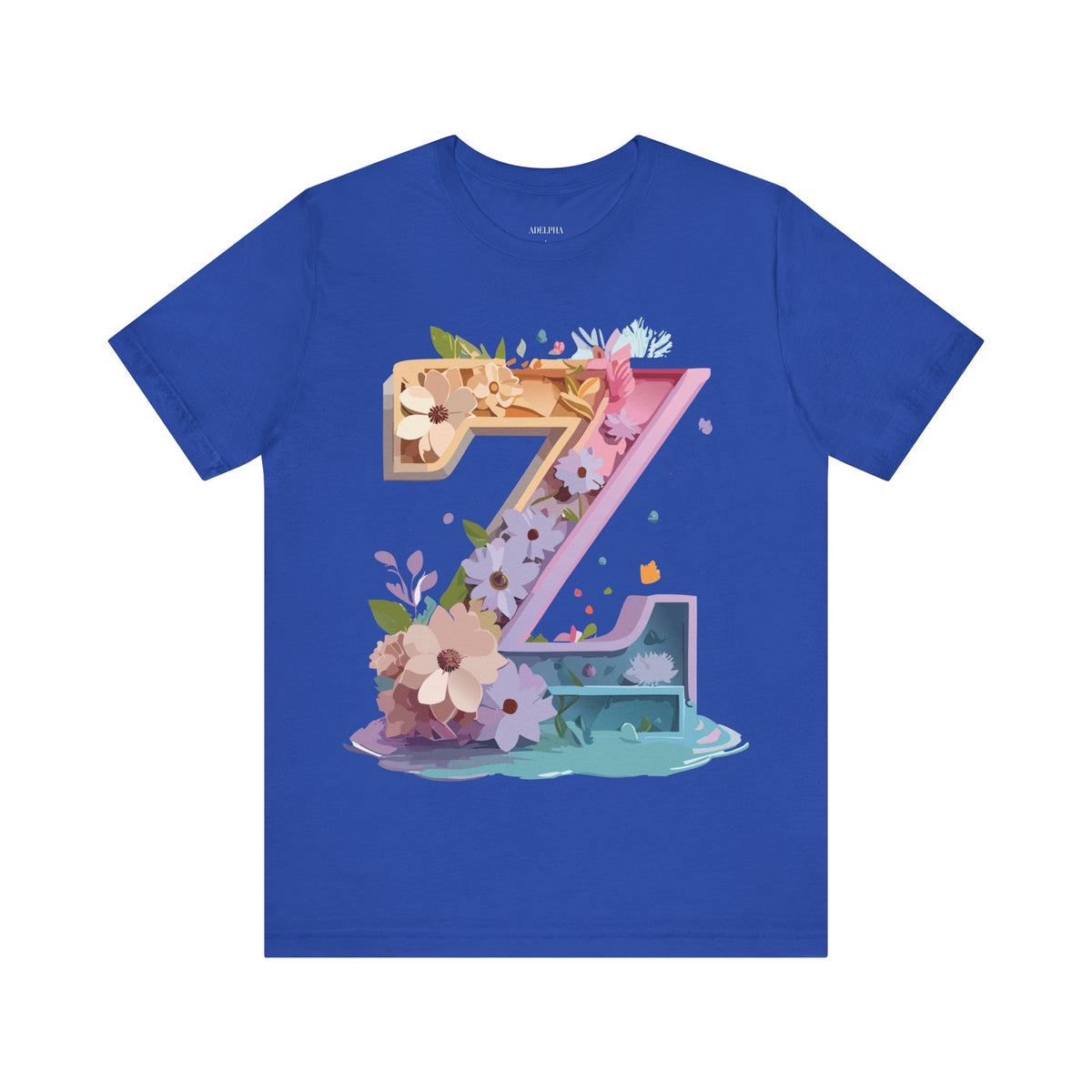 Letter Z Graphic Unisex Cotton Bella+Canvas Tee with Art Letter Design