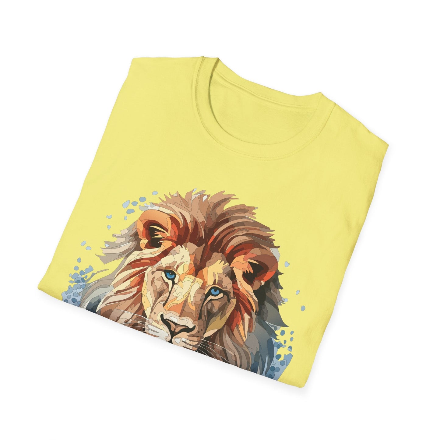 Unisex Lion Shirt Gildan Softstyle 64000 Tee 100 Percent Ring Spun Cotton