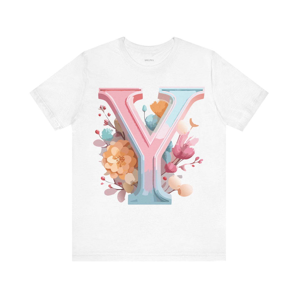 Letter Y Graphic Unisex Cotton Bella+Canvas Tee with Art Letter Design