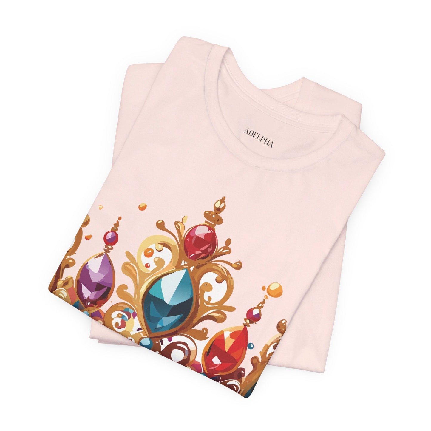 Adelpha Vintage Inspired Graphic Tee Crown Shirt Unisex Short Sleeve Art Design Edition