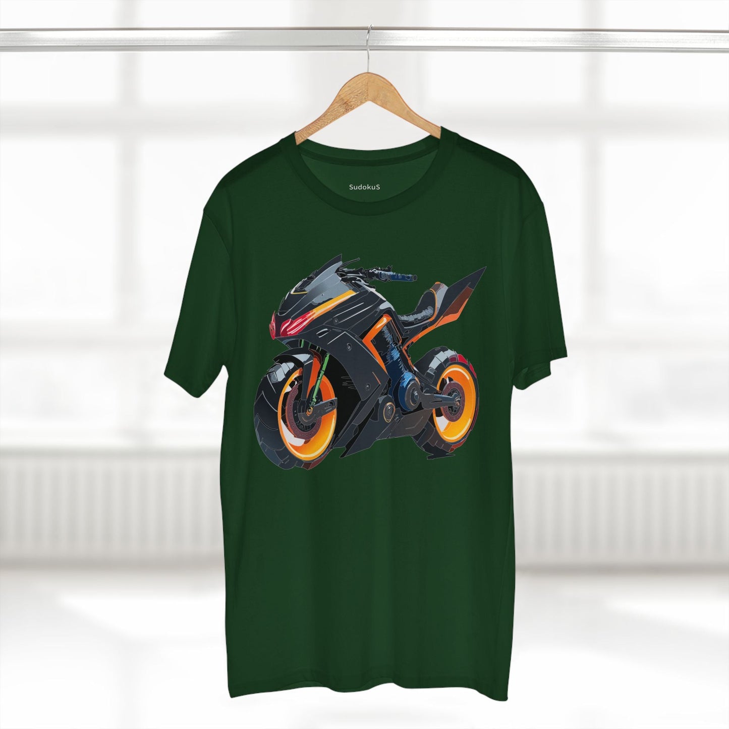 Moto Bike Graphic Unisex 100 Cotton Staple Tee 10
