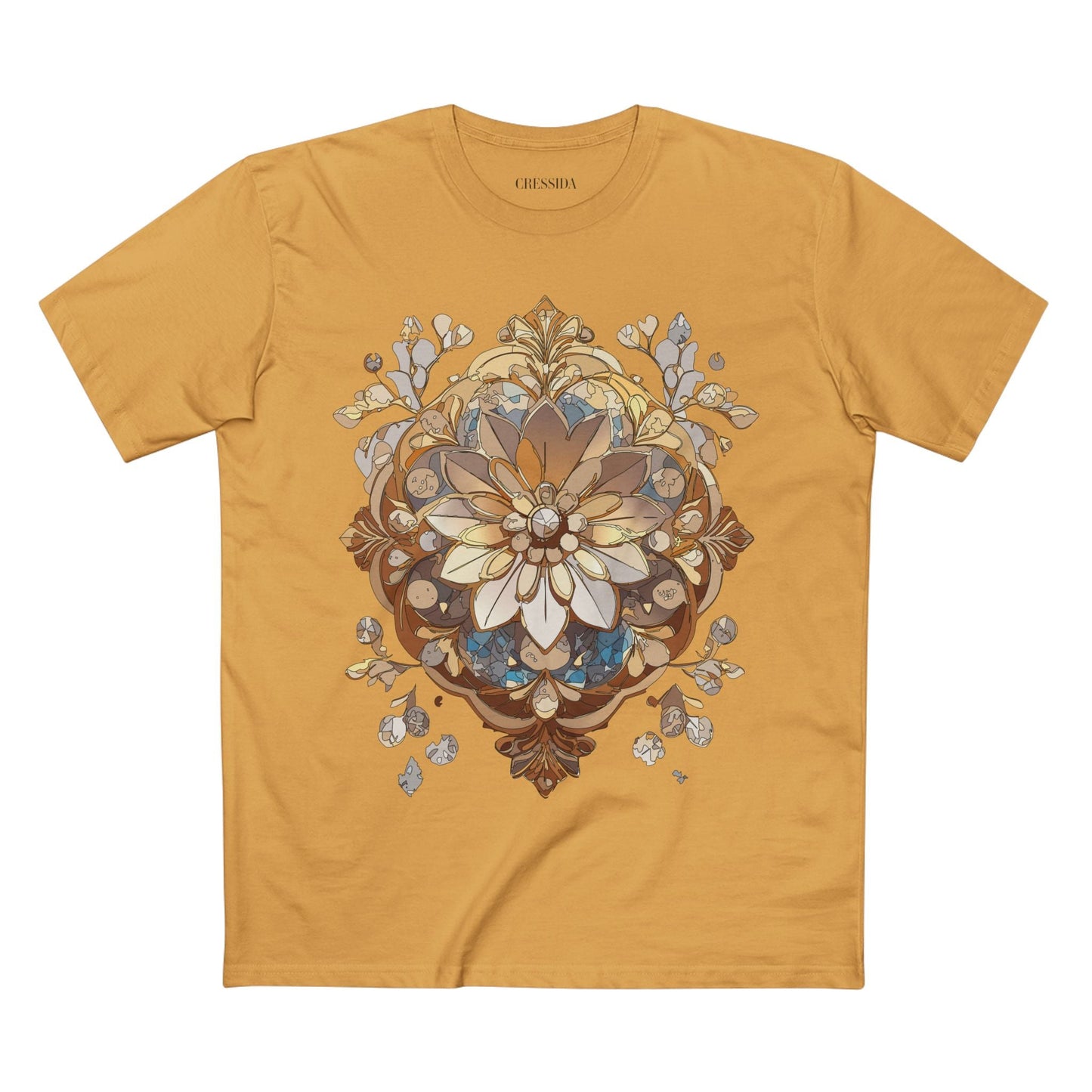 Floral Graphic T-Shirt Unisex 100 Cotton Art Design with Antique Flowers Tee 18