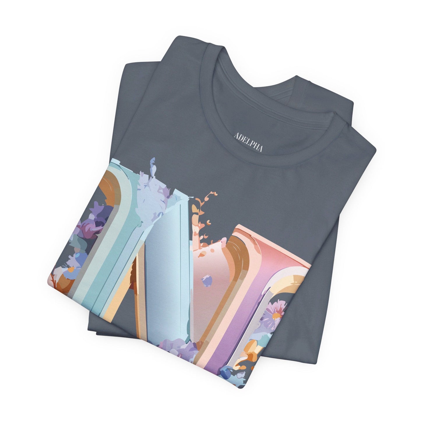 Letter N Shirt Graphic Tee Unisex Vintage Inspired Art Adelpha Design Short Sleeve