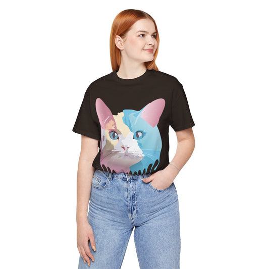 Cat Graphic Unisex 100 Cotton Vintage Design Tee 26
