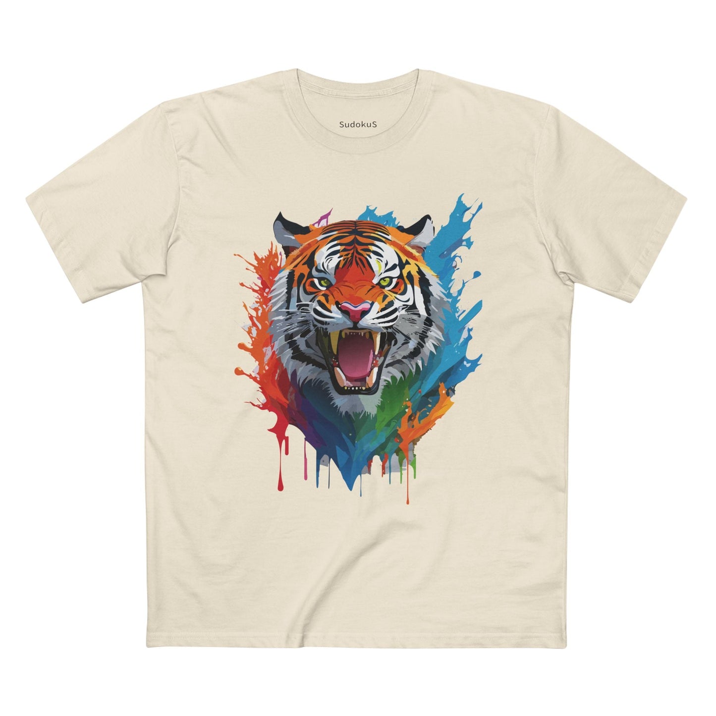 Tiger Graphic Unisex 100 Cotton Staple Tee with Animal Design Artwork 31