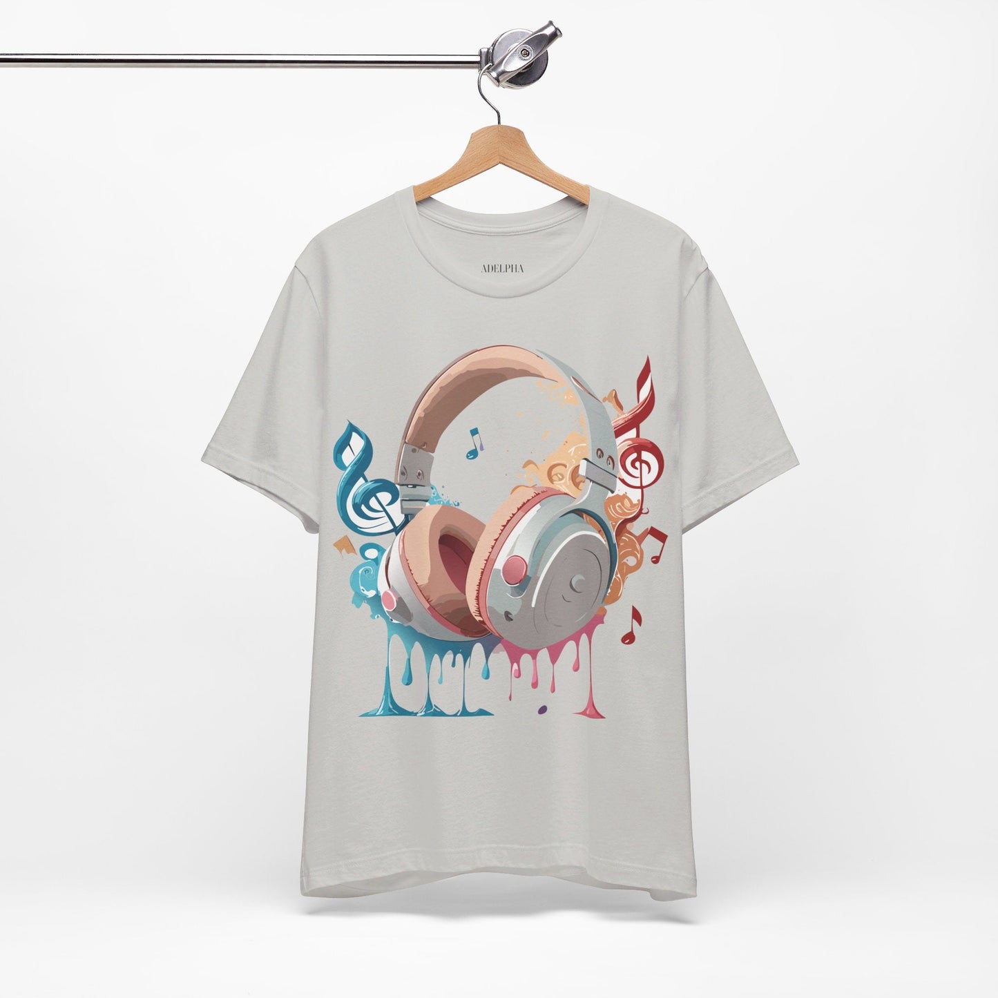 Music Graphic Unisex 100 Cotton Vintage Art with Musical Elements Tee 97