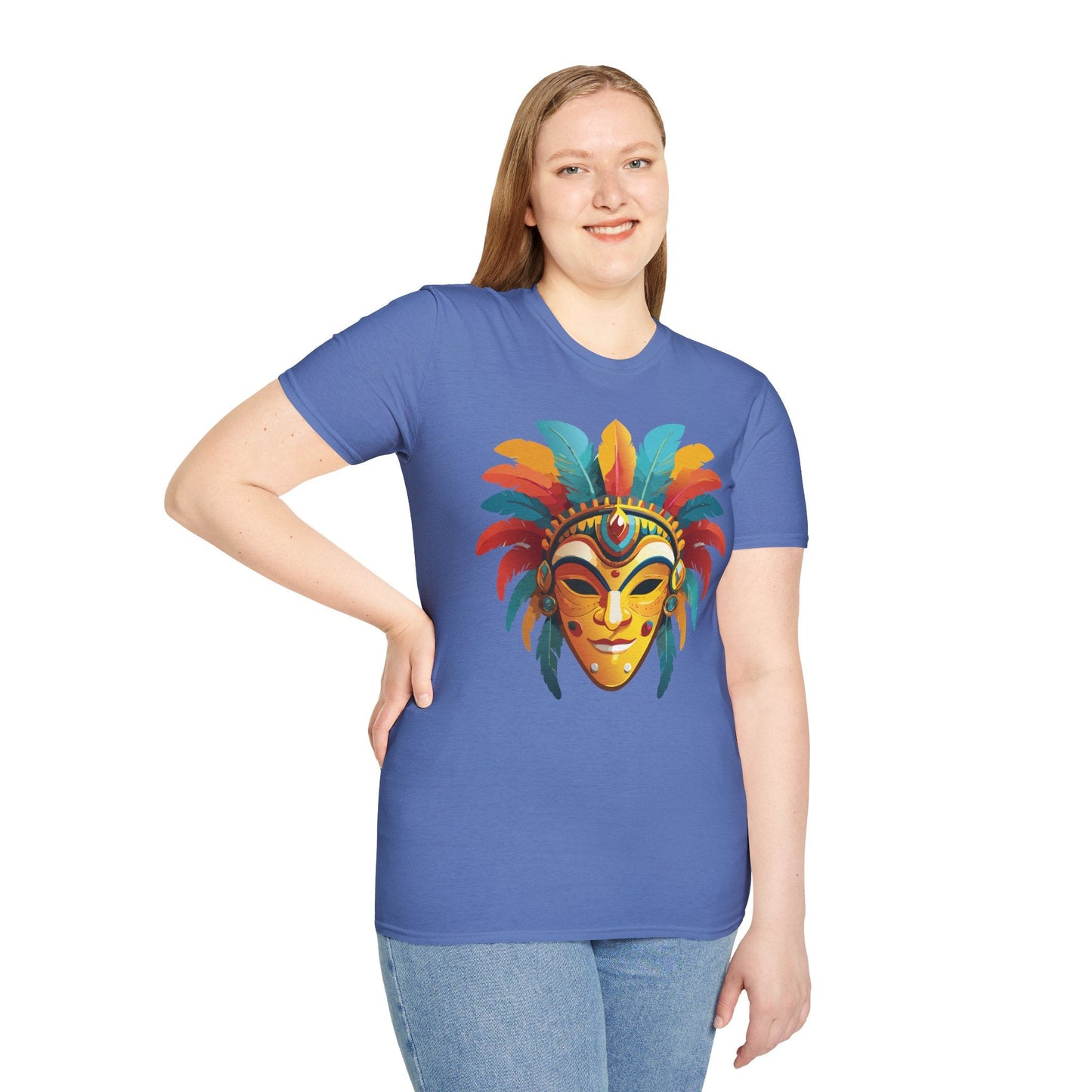 Mask Graphic Unisex Cotton Masquerade Design Artwork Tee 3