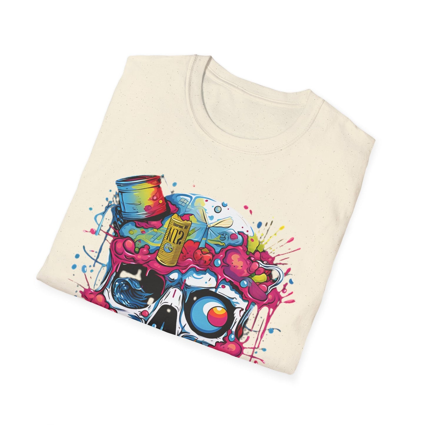 Skull Graphic Tee Shirt Unisex Skeleton Shirt Softstyle Cotton Comfort Everyday Wear Durable