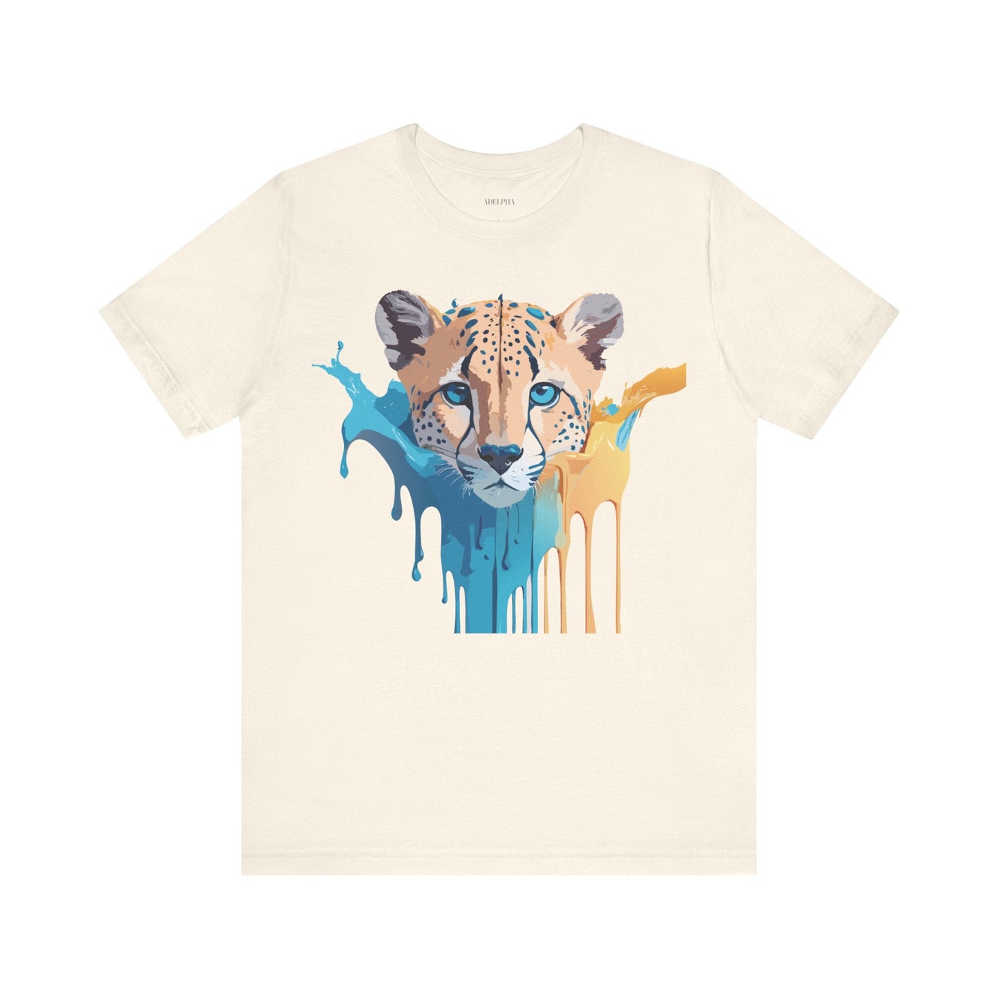 Adelpha Cheetah Graphic Jersey Tee Unisex Short Sleeve Art Design