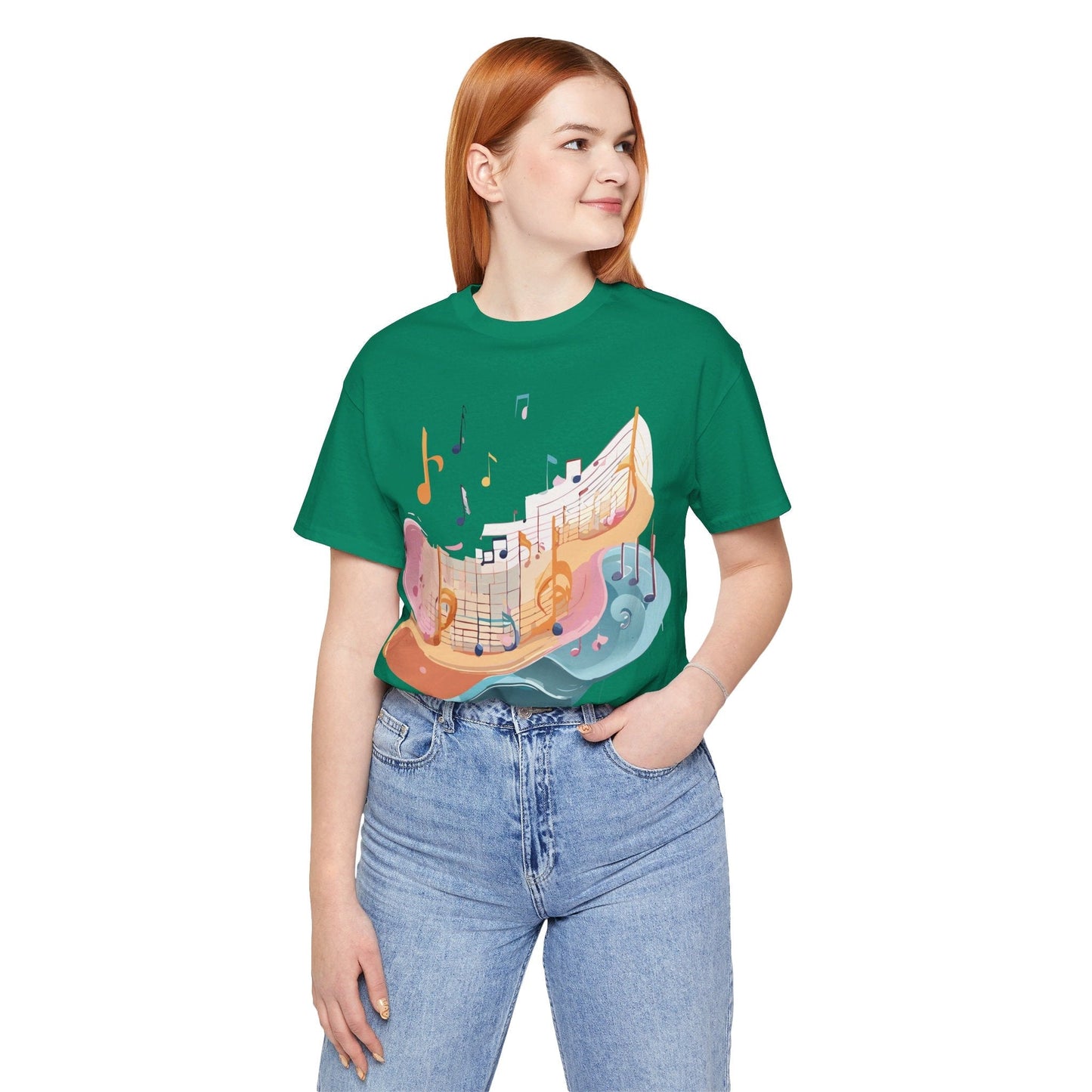Music Graphic Unisex 100 Cotton Vintage Art with Musical Elements Tee 27