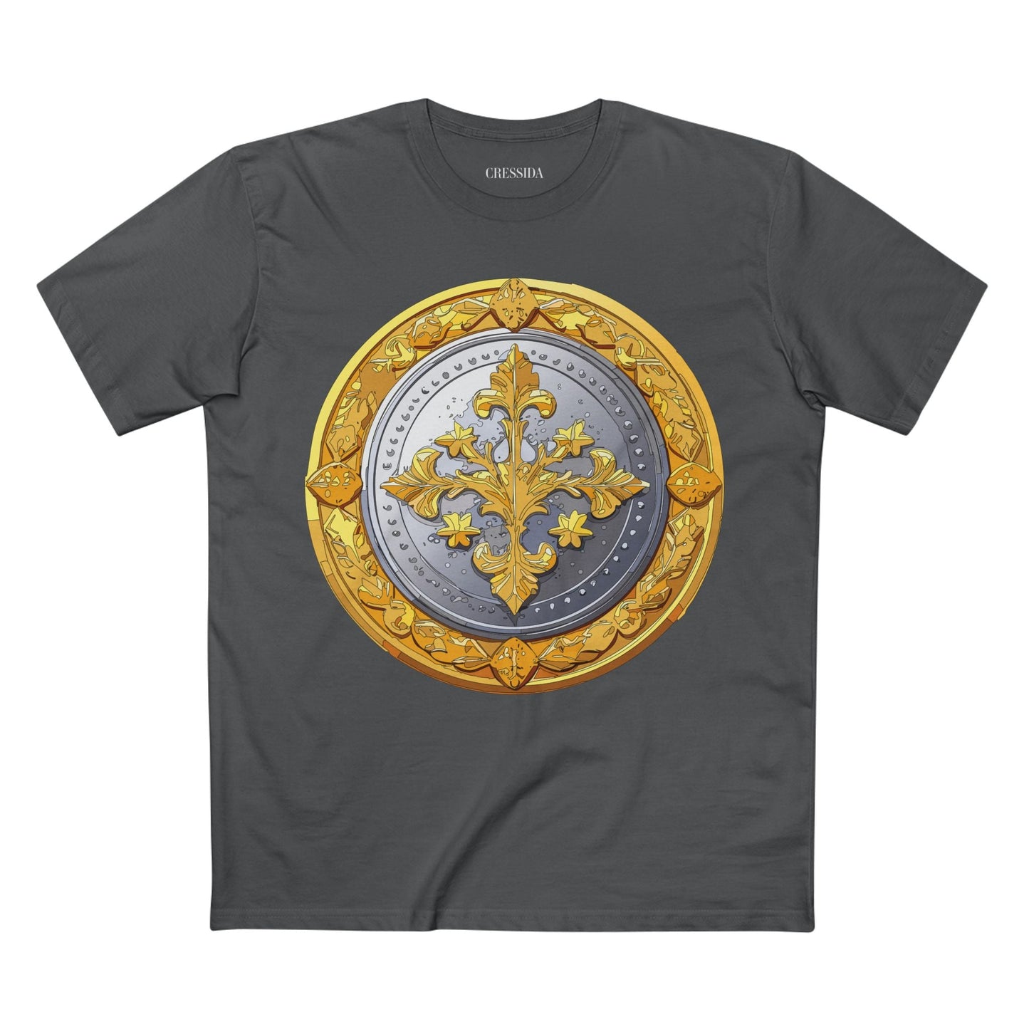 Antique Gold Coin Graphic Design T-Shirt Unisex 100 Cotton With Golden Print Artwork Tee 21