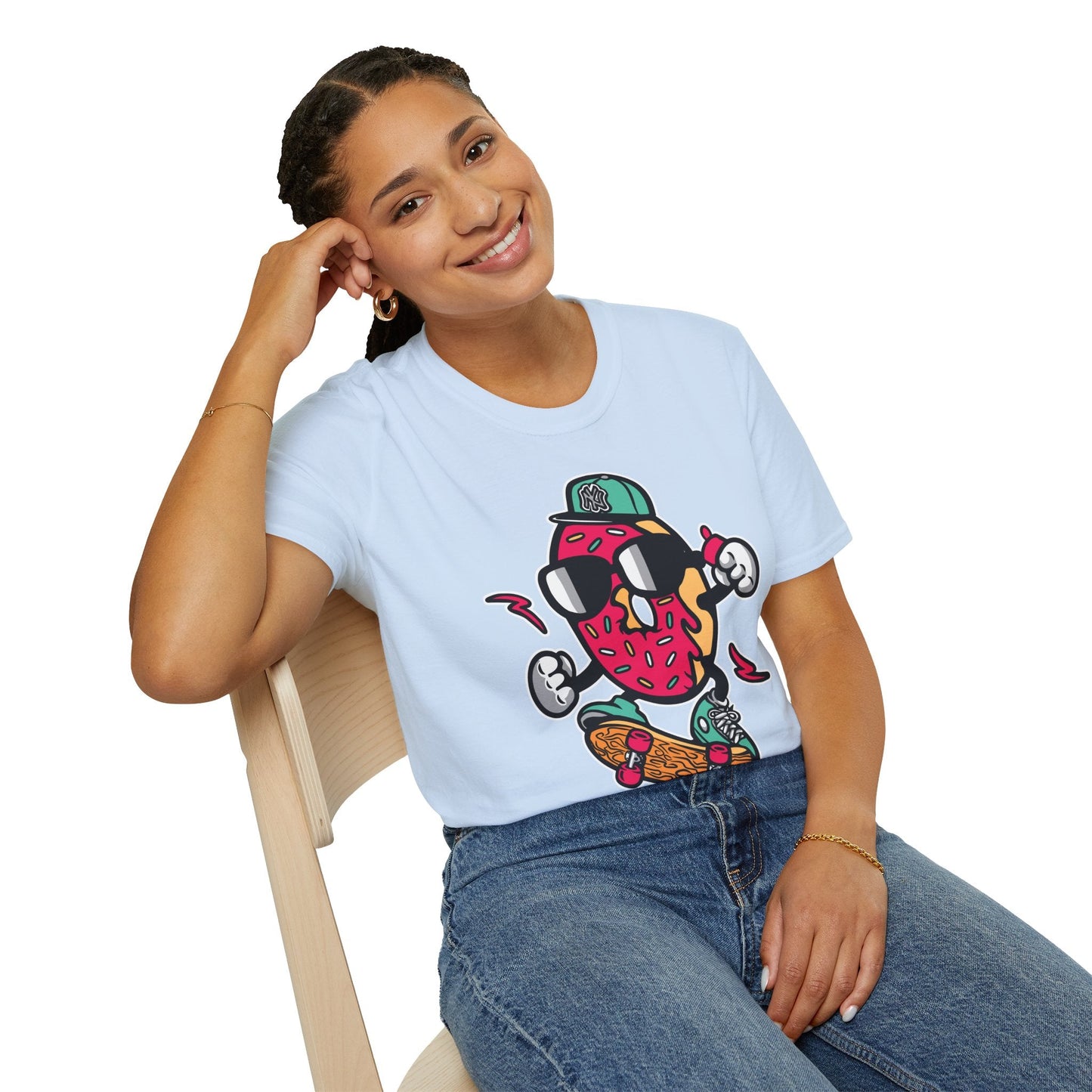 Cartoon T Shirt Animation Tee Funny Art Graphic Shirt Unisex Gildan Softstyle 64000