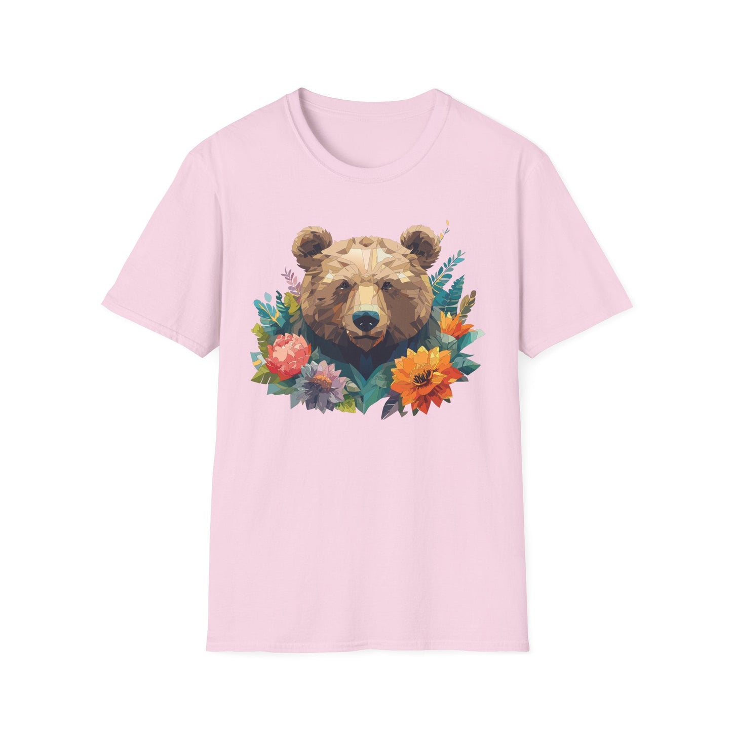 Bear T Shirt Unisex Softstyle Tee 100 Percent Ring Spun Cotton Gildan 64000 Comfortable