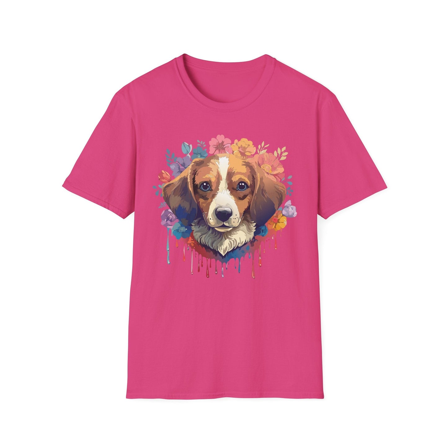 Unisex Dog Shirt Animal Print Tee Gildan Softstyle 64000 Cotton