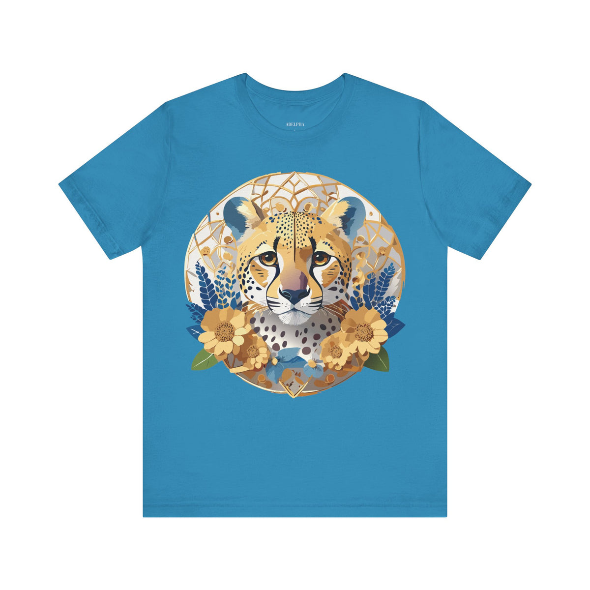 Medallion Graphic Unisex Cotton Bella+Canvas Tee with Floral Art Design n146