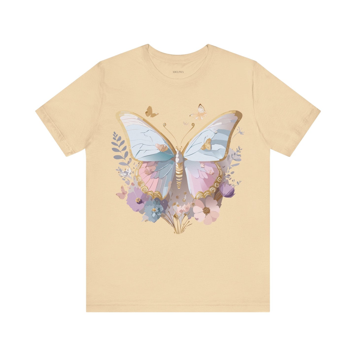 Unisex Graphic Tee Featuring Adelpha Artwork Vintage Butterfly Inspired Short Sleeve