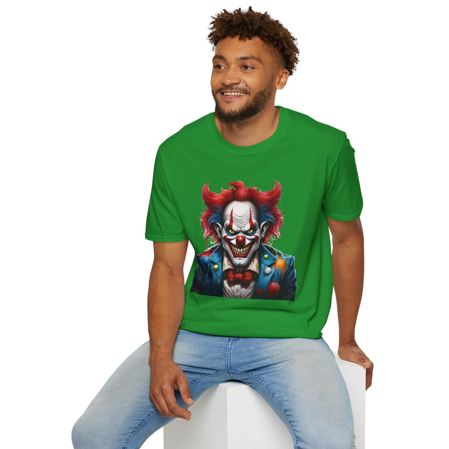 Unisex Clown Shirt With Funny Man Circus Print Tee Gildan Softstyle 64000 Classic Comfort Wear