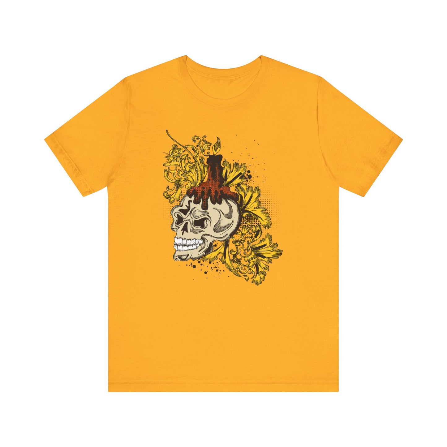 Rock Skull Graphic Design Tee, Skull Shirt, Vintage Tees, Art Design T-Shirt, Vintage Graphic Tee, Art Shirts with Skulls