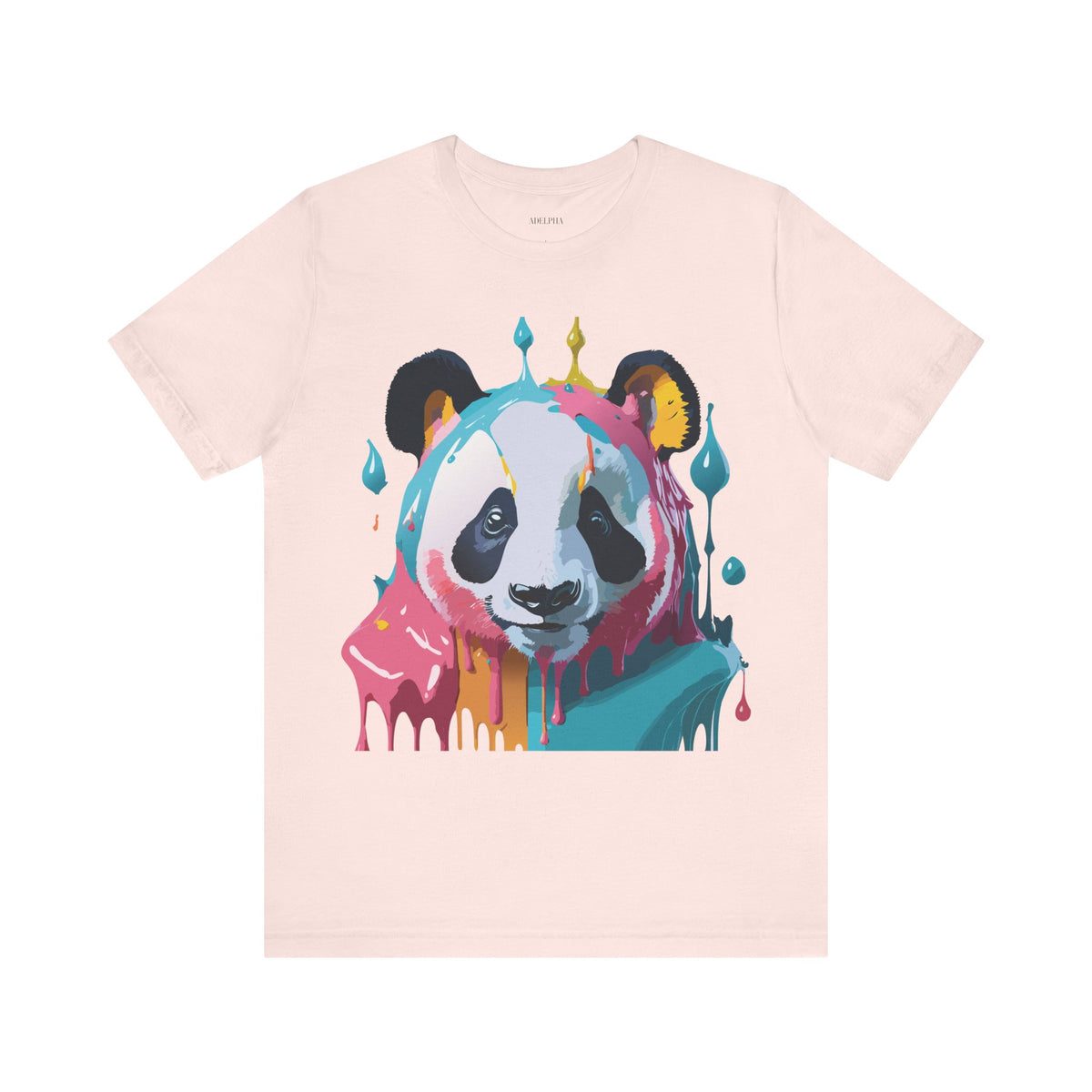 Panda Graphic Unisex Cotton Bella+Canvas Tee with Art Animal Design e142