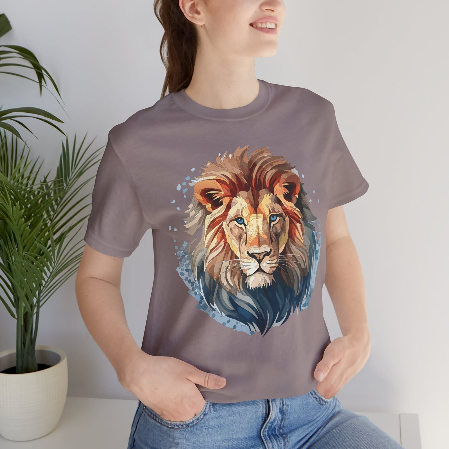 Lion Shirt, Animal Shirt, T-Shirt with Lion, Art Design Tee, Animal Tees, Safari T-Shirt 12