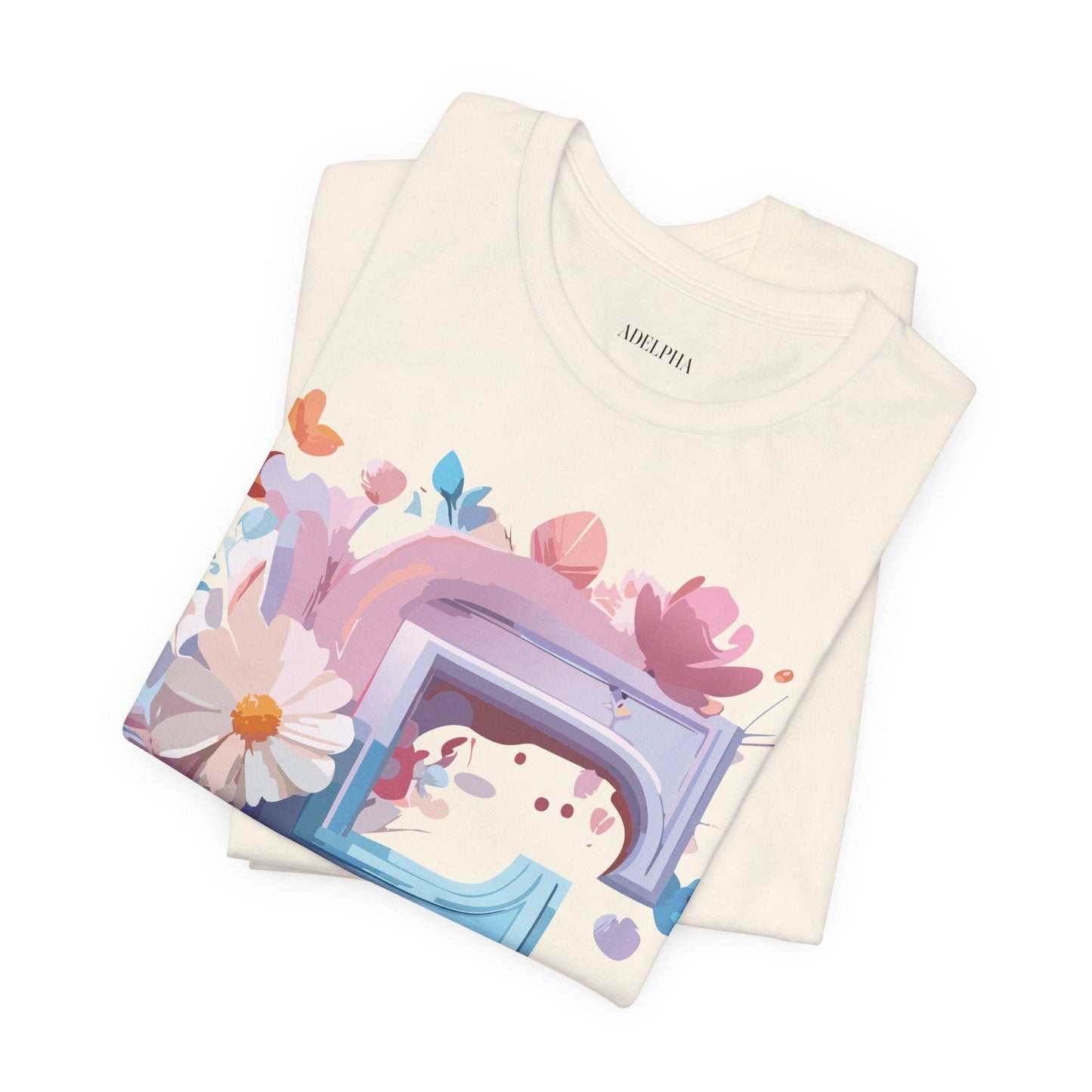Letter F Graphic Tee Unisex Vintage Style Shirt Featuring Adelpha Artwork Premium Short Sleeve