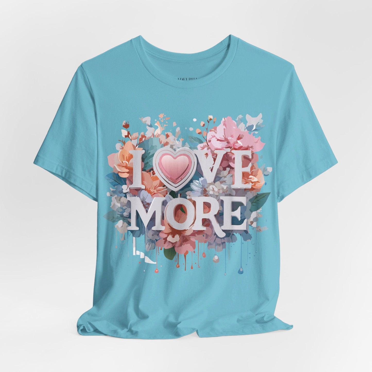 Valentine Day Graphic Unisex 100 Cotton Vintage Artwork with Love and Flower Design Tee 17
