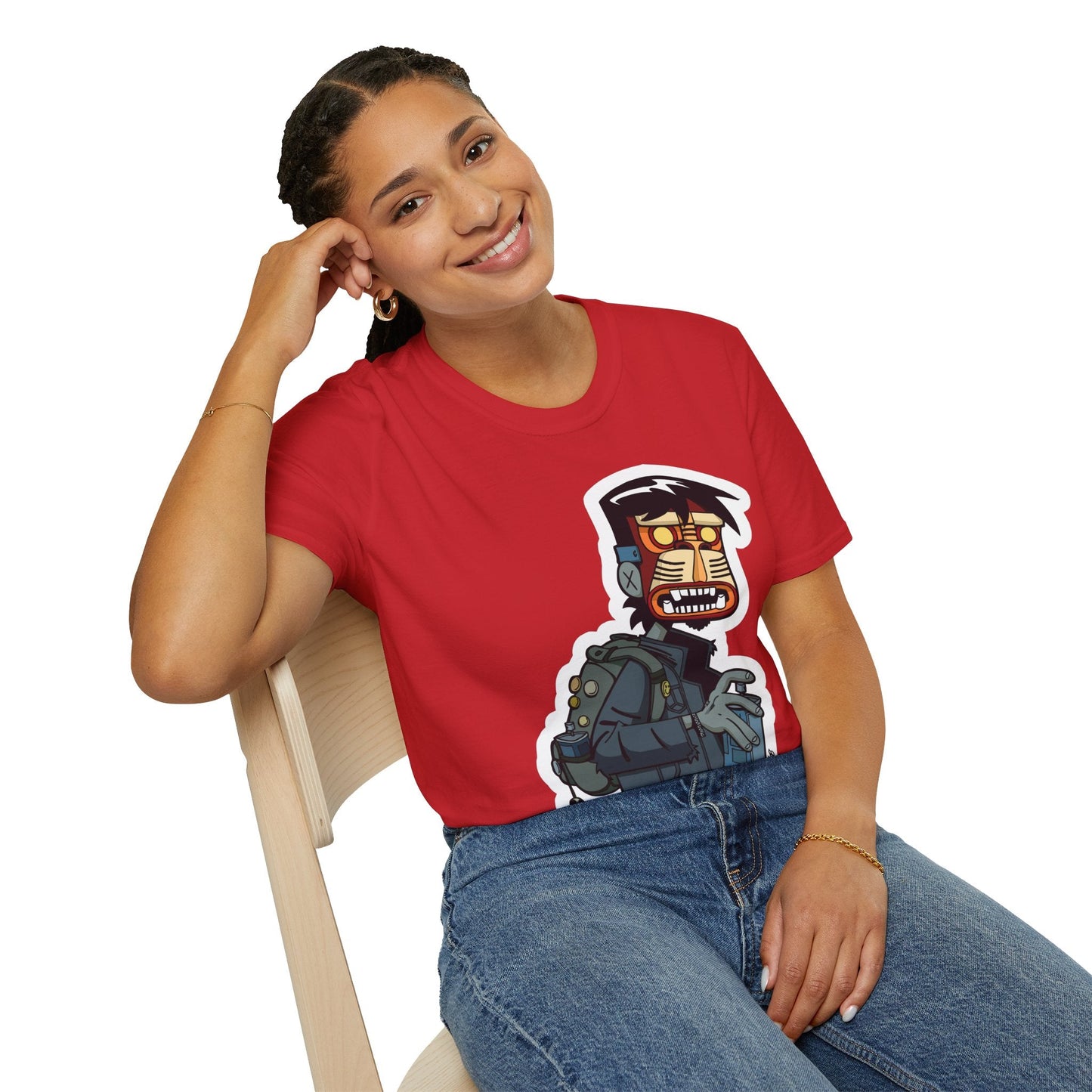 Cartoon T Shirt Animation T Shirt Funny Tee Shirt Unisex Short Sleeve Softstyle Cotton Tee 64000
