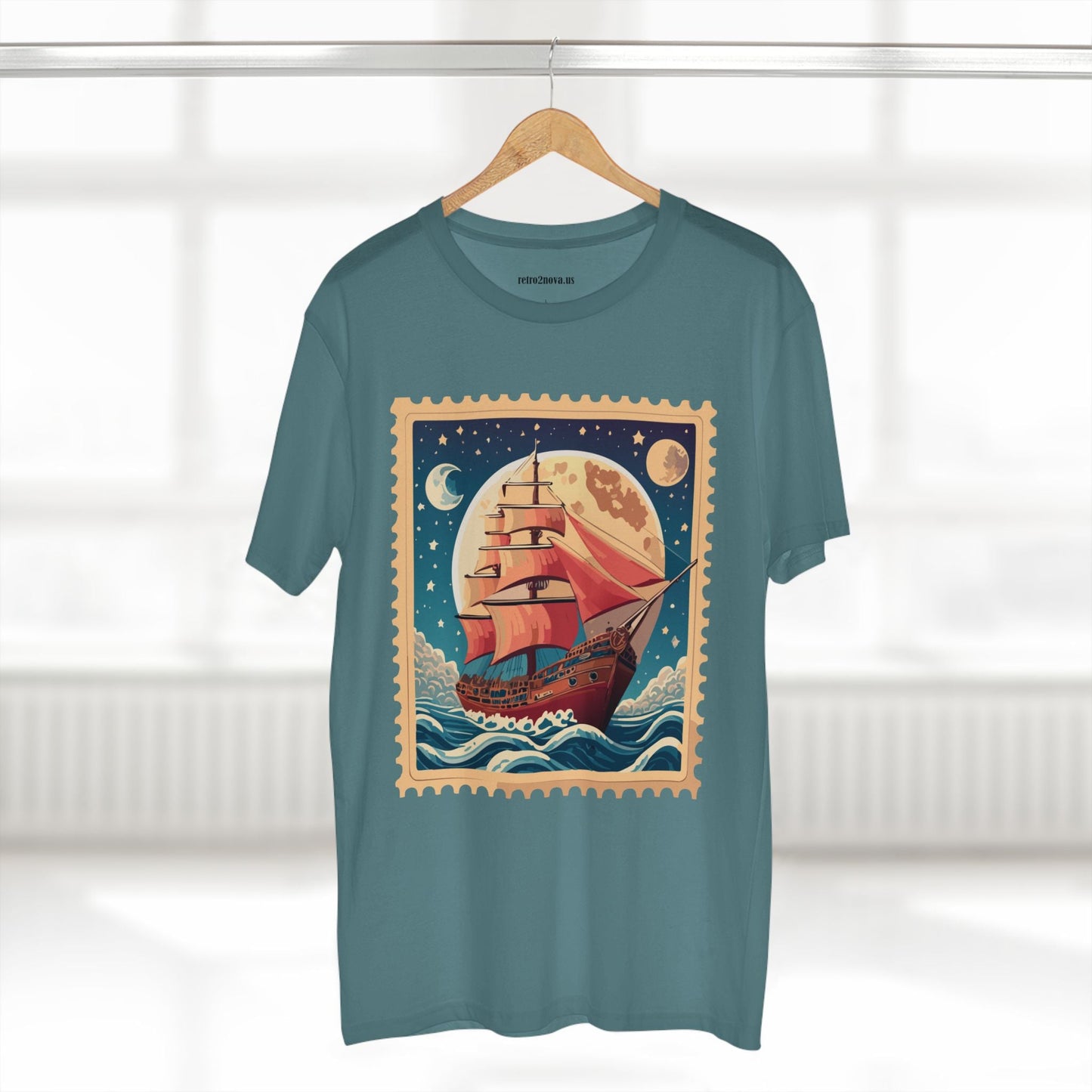 Postage Stamp Shirt Unisex Art Tee Premium Cotton Staple Retro2Nova Art Collection