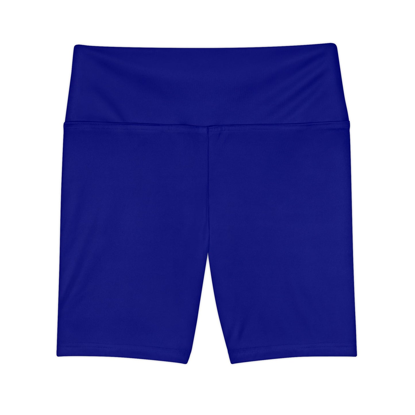 True Navy Women's Workout Shorts — Solid High-Waist Biker Shorts for Exercise & Everyday Wear