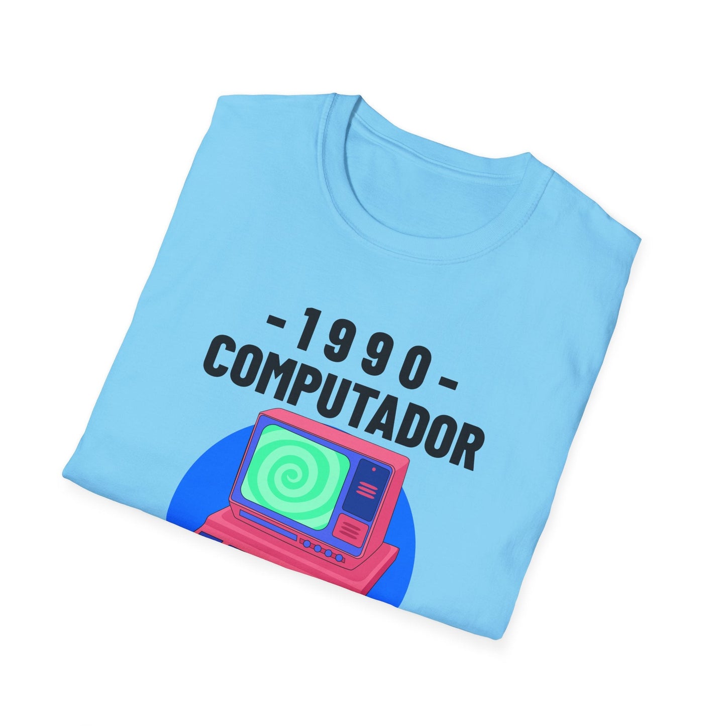 1990 Computador Retro T-Shirt Unisex Cotton Vintage Computer Graphic Tee