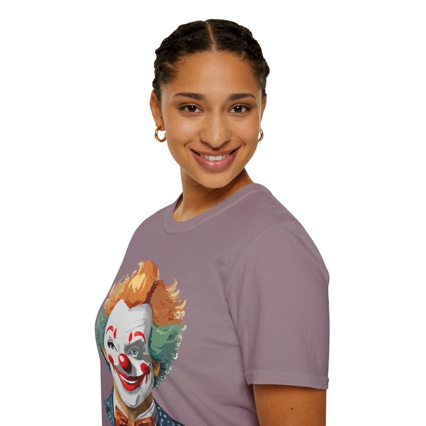 Unisex Short Sleeve Softstyle Clown T Shirt With Funny Man Circus Theme Tee Gildan 64000