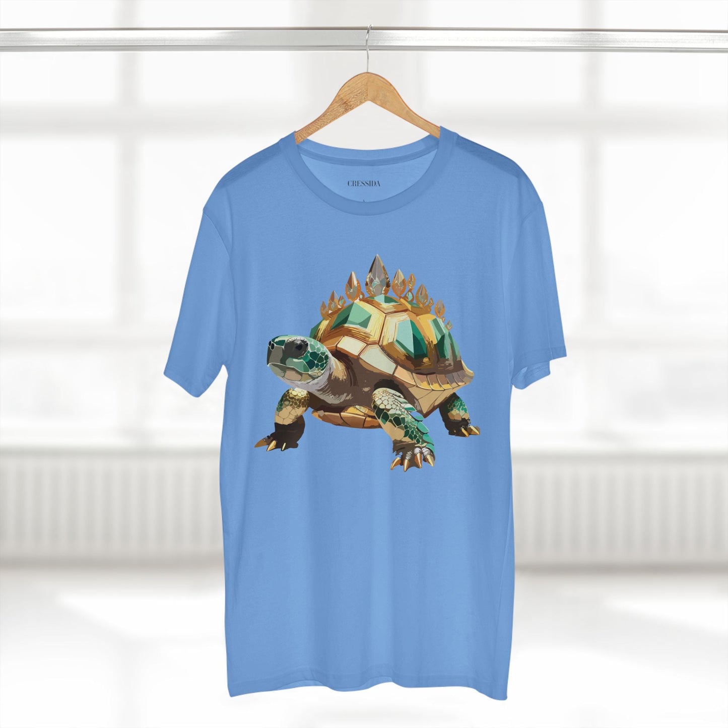 Turtle Graphic Unisex 100 Cotton Tee With Unique Animal Golden Medallion Art Design 34