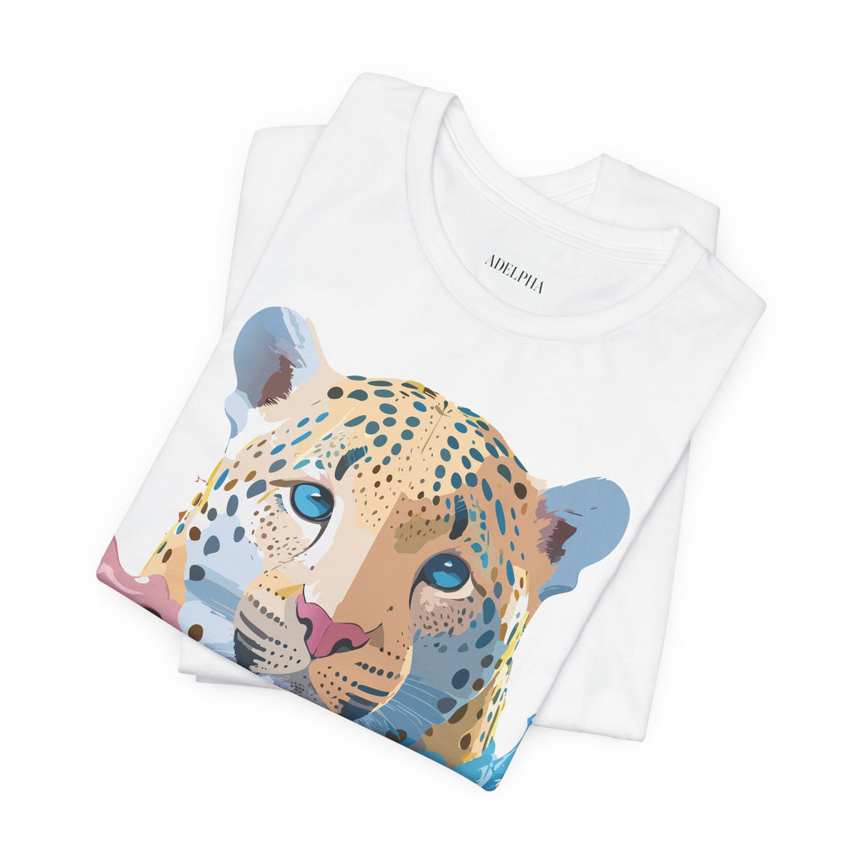 Cheetah Graphic Unisex Cotton Bella+Canvas Tee with Art Animal Design e300