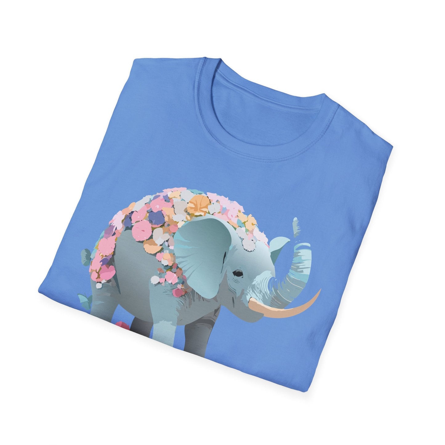Elephant Graphic T Shirt Gildan Softstyle Unisex Cotton Tee With Elephant Print Design Artwork