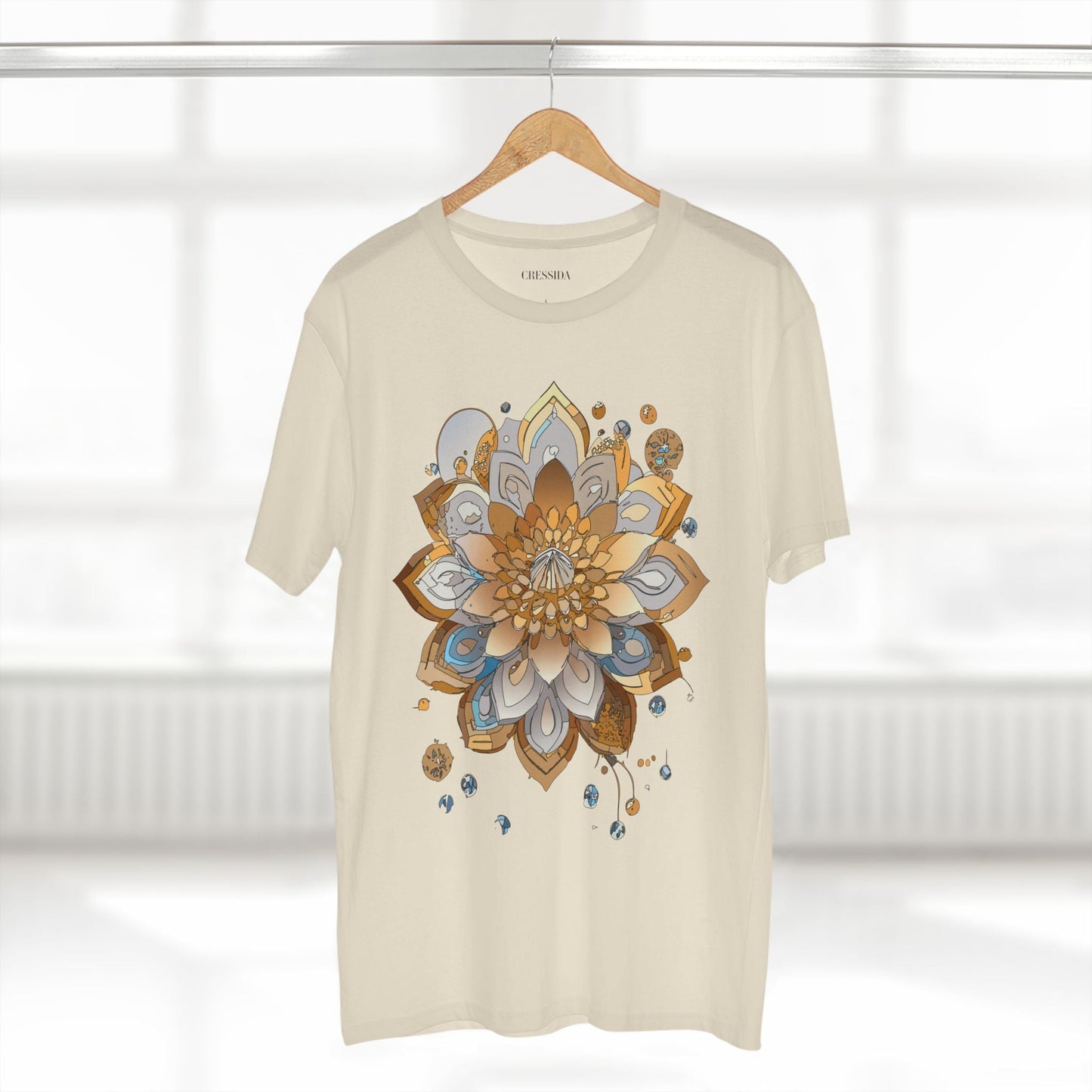 Floral Graphic T-Shirt Unisex 100 Cotton Art Design with Antique Flowers Tee 6