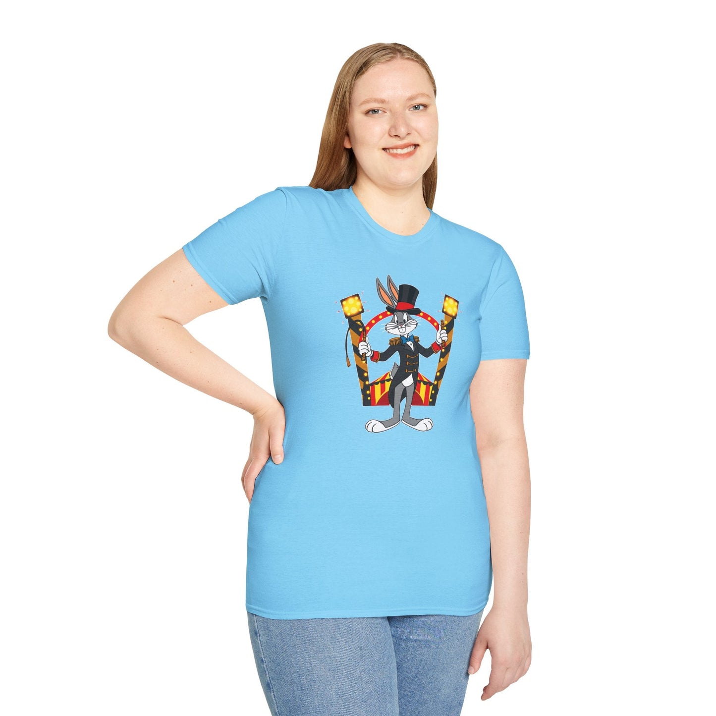 Bugs Bunny T Shirt Unisex Cartoon Tee Gildan Softstyle 64000 Tee Comfort Cotton Fabric