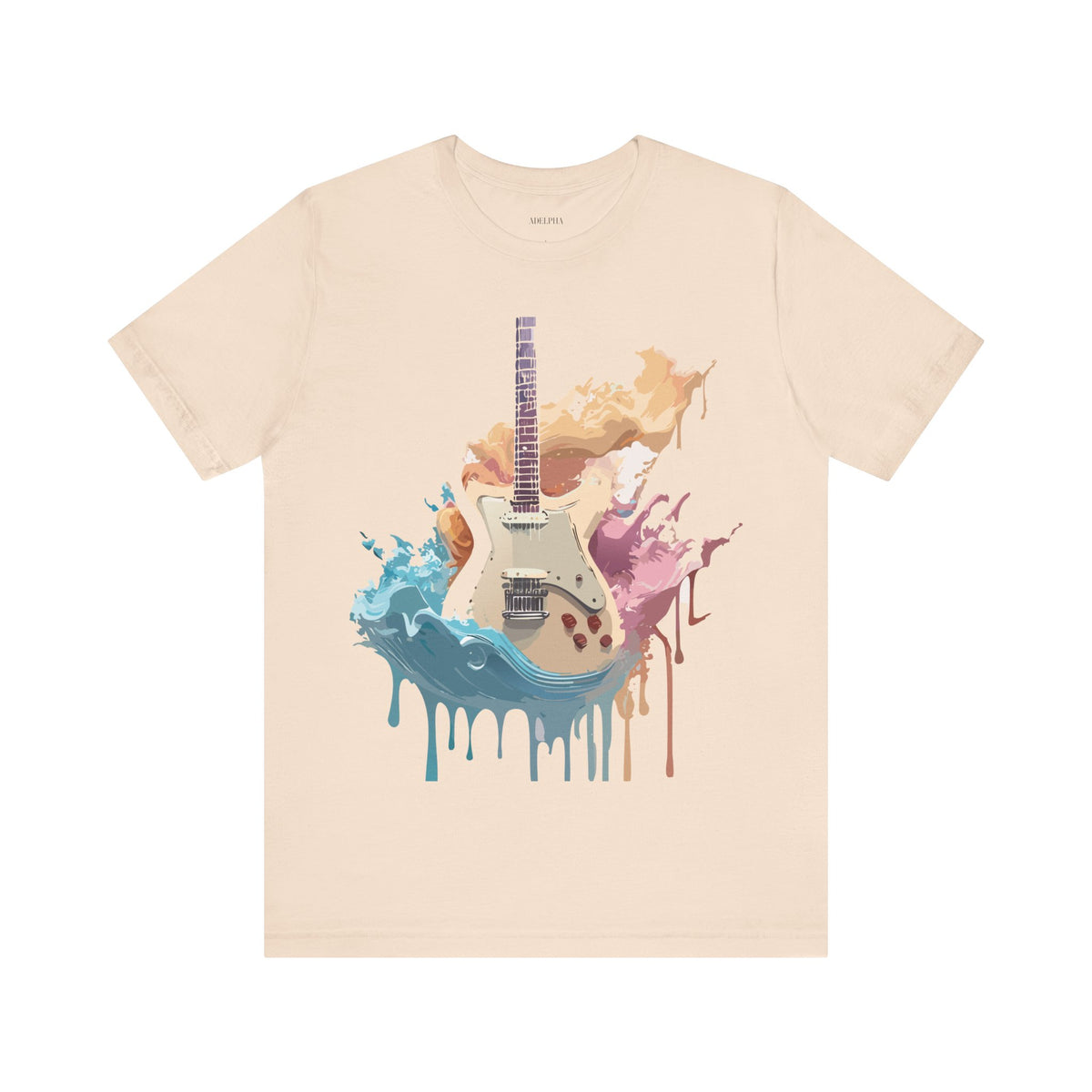 Music Graphic Unisex Cotton Bella+Canvas Tee with Art Design n164