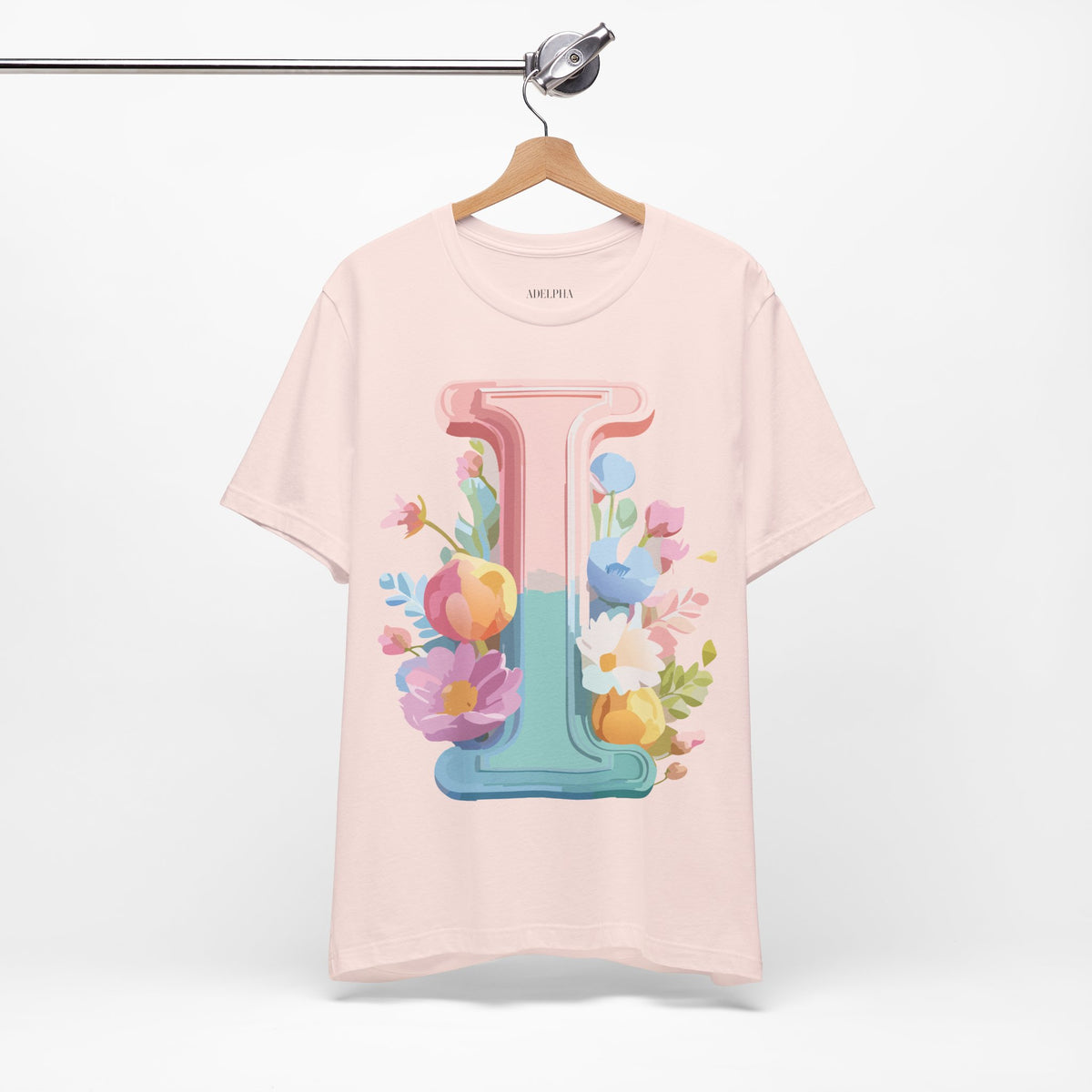 Letter I Graphic Unisex Cotton Bella+Canvas Tee with Art Letter Design