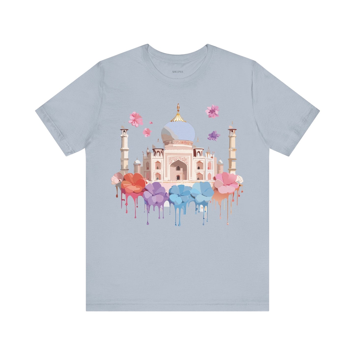 Taj Mahal Graphic Tee Unisex Short Sleeve Shirt By Adelpha With Vintage Inspired Artwork