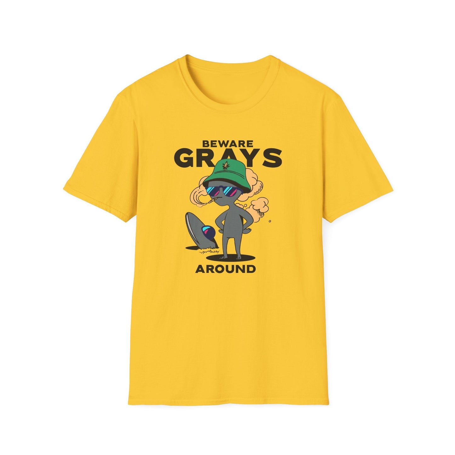 Funny Aliens UFO Graphic Unisex Cotton T-Shirt  18