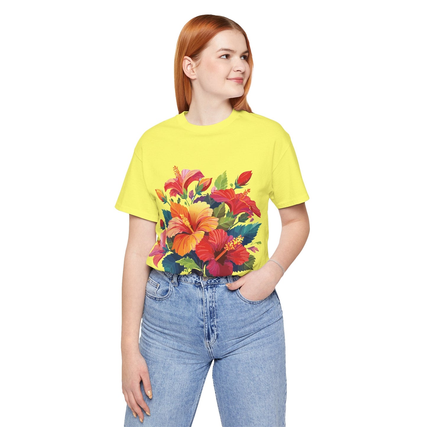 Vintage Floral Graphic Unisex Cotton Tee 34